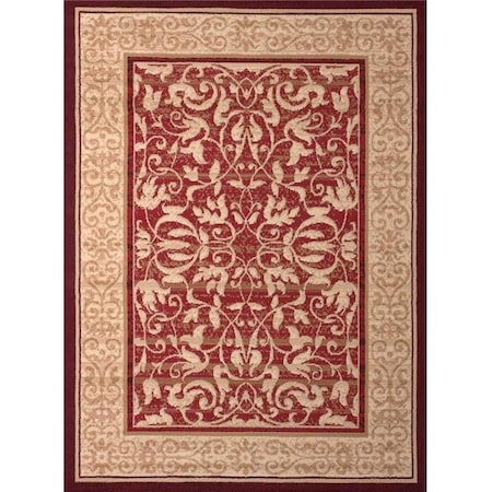 United Weavers United Weavers 851 10630 24 1 ft. 11 in. x 3 ft. 3 in. Dallas Baroness Accent Rug; Red 851 10630 24